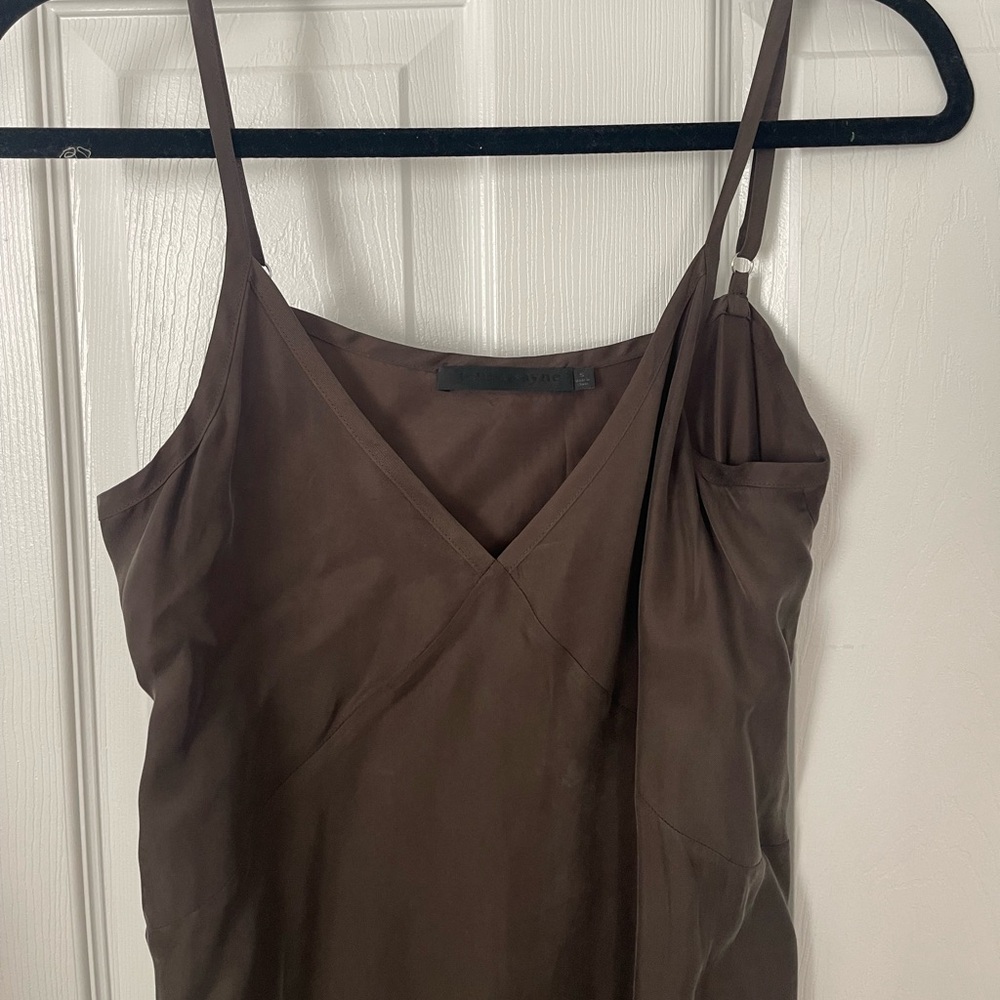 Jenni Kanye slip dress. Never worn. Color Moss